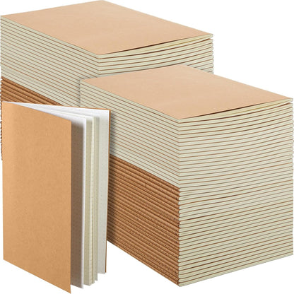 Mimorou 100 Pcs Journals Notebooks Bulk - Kraft Softcover A5 Small Notebooks 5.5 Inch x 8.3 Inch Notepads with 60 Page 30 Sheet for Writing Sketch Travel Office Supplies(Navy Blue,Lined)