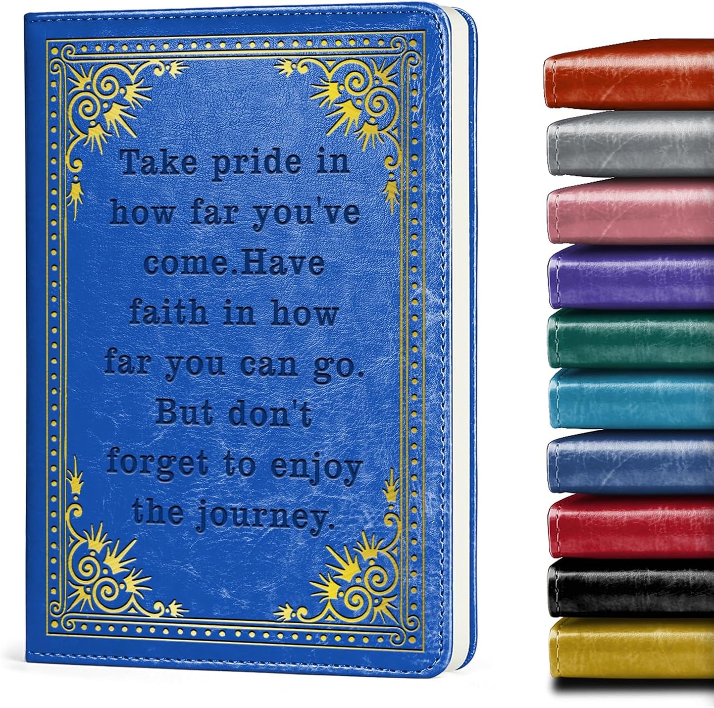 Inspirational Gift Appreciate Lined Journal Notebook Graduation Gift Take Pride In How Far You've Come Writing Notebook Encouragement Gift,1 Pack (Yellow),(Take pride-Yellow)