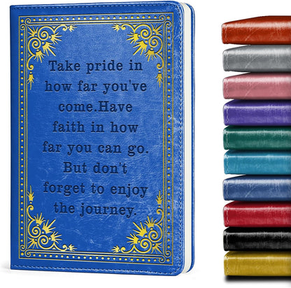 Inspirational Gift Appreciate Lined Journal Notebook Graduation Gift Take Pride In How Far You've Come Writing Notebook Encouragement Gift,1 Pack (Yellow),(Take pride-Yellow)