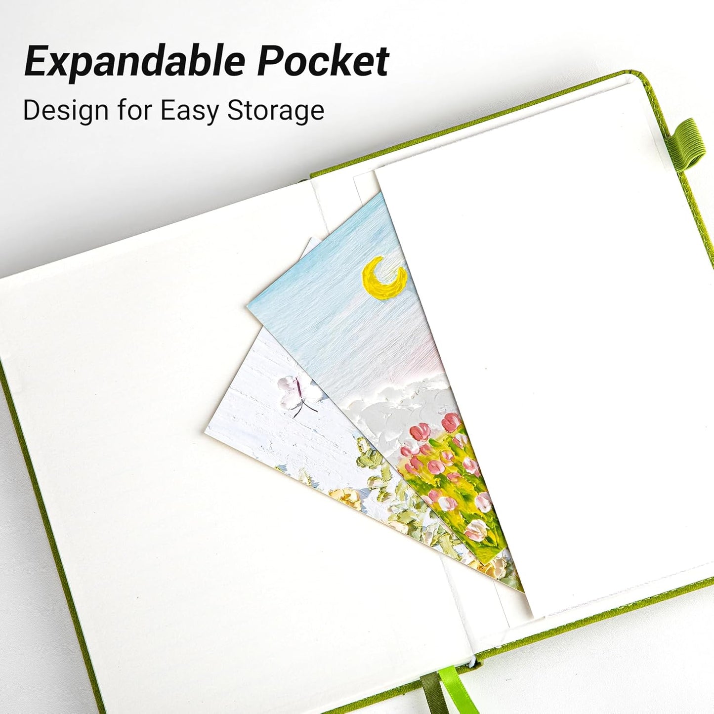 Yoment Lined Journal Notebook for Women, A5 Hardcover Leather Journal for Writing, 260 Pages 100 GSM Thick Paper, College Ruled Notebook for Work, School, Office, 5.7" x 8.3"Green