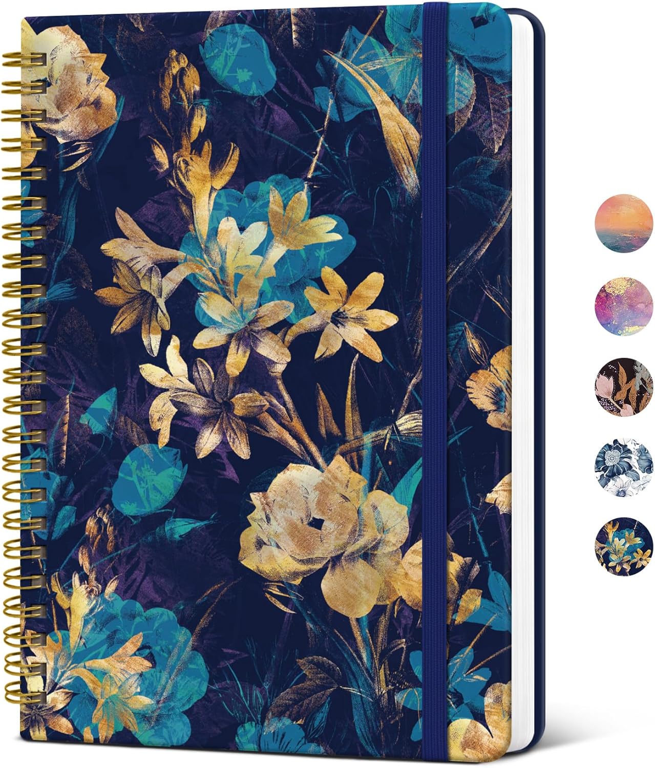ZOTIA Lined Spiral Journal Notebook for Women, A5 College Ruled Journals for Writing, Hardcover Notebooks for Work, Note taking and Office School Supplies,140 Pages - Yellow