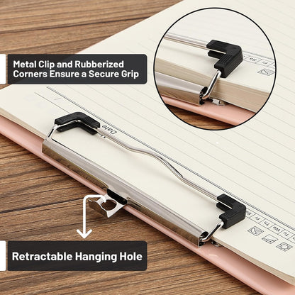 Mr. Pen- Plastic Clipboard, Letter Size, Black, Clipboard Plastic, Low-Profile Metal Clip with Retractable Hanging Hole