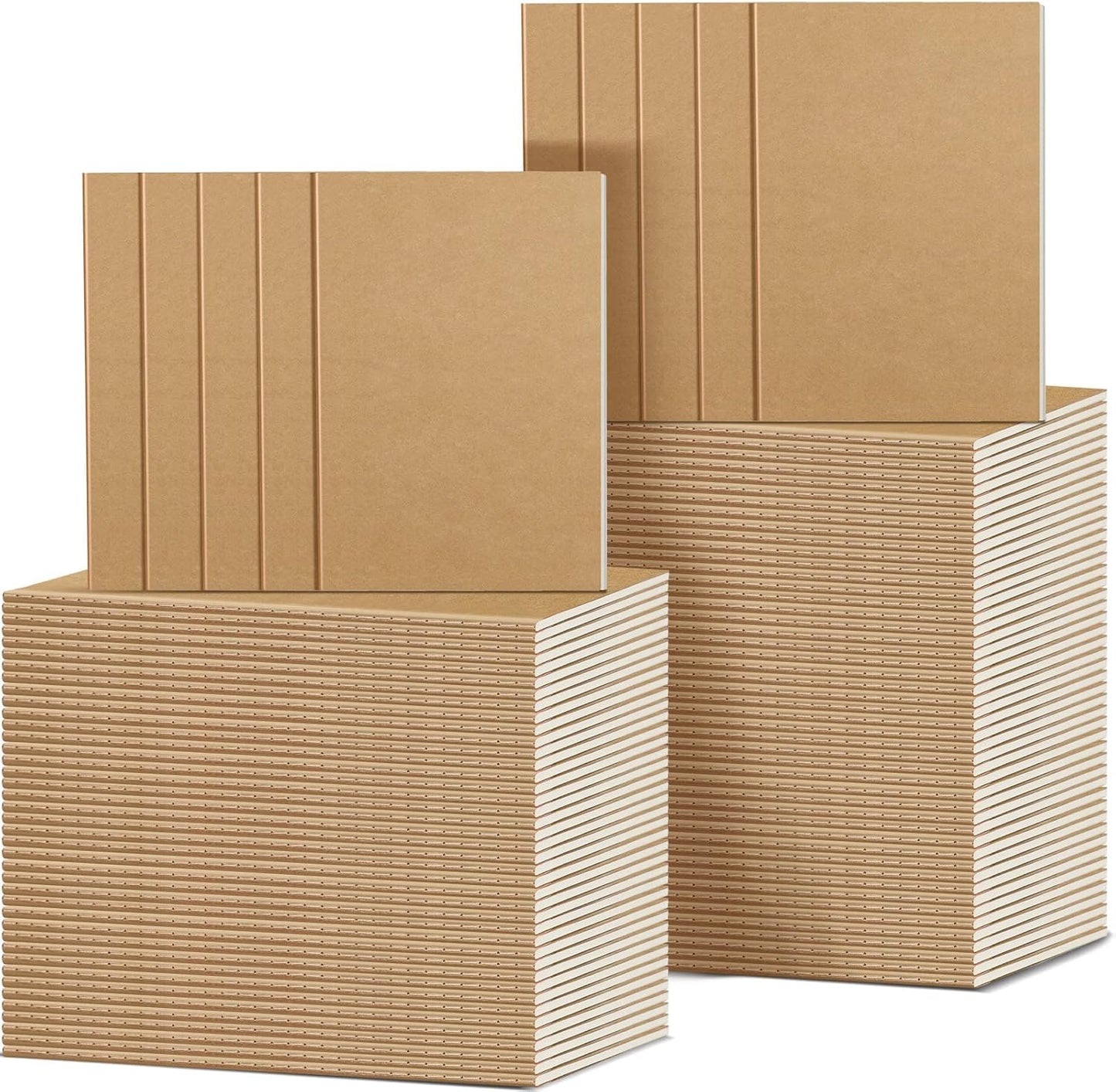 Handepo 100 Pack A5 Composition Notebooks 72 Pages/36 Sheets Ruled Lined Composition Kraft Notebooks Bulk Soft Cover Journals Travel Memo for Students Classroom Office Supplies(a5, Colourful)