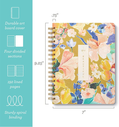 Compendium Spiral Notebook – Expect the Best Things to Happen Today – A Designer Spiral Notebook with 192 Lined Pages, College Ruled, 7.0" W x 9.25" H