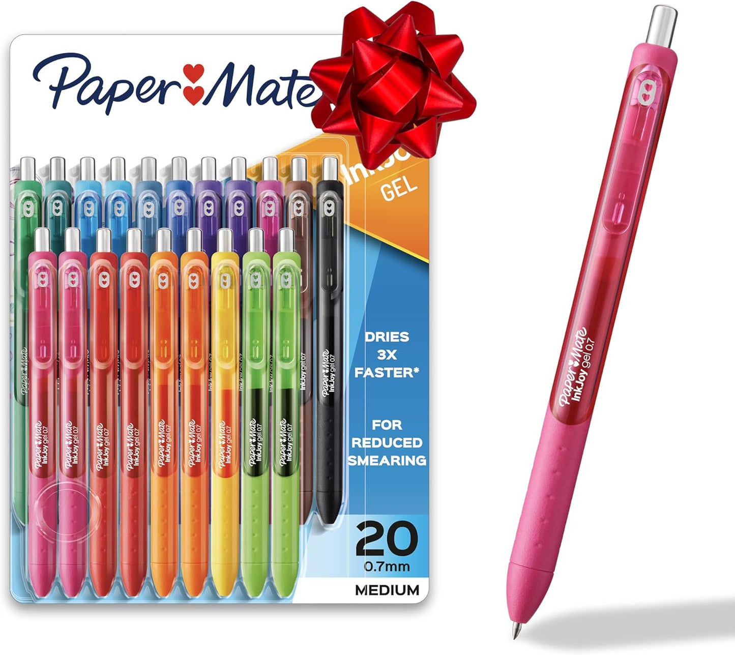 Paper Mate InkJoy Gel Pens, Medium Point (0.7mm), 20 Count - Back to School Supplies, Teacher Essentials, Journaling, Writing, Note-Taking