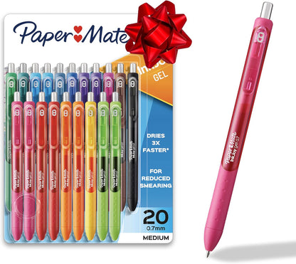 Paper Mate InkJoy Gel Pens, Medium Point (0.7mm), 20 Count - Back to School Supplies, Teacher Essentials, Journaling, Writing, Note-Taking