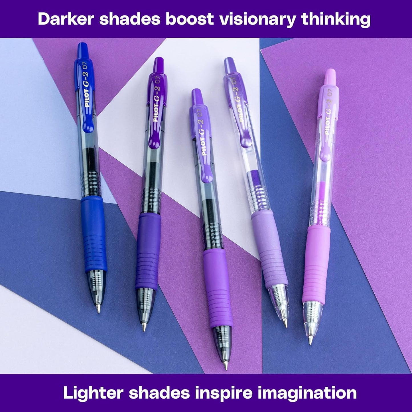 Pilot, G2 Premium Gel Roller Pens, G2 Boost Pink Pack, The Colors of Optimism, 8 Pack Pouch, Fine Point 0.7 mm, Assorted