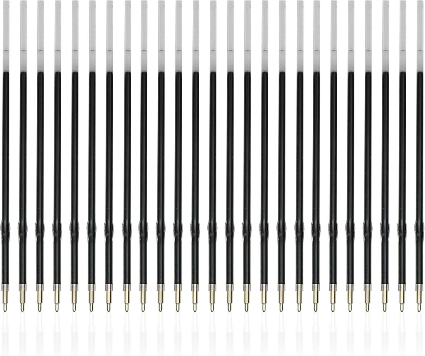 Linbsunne 50 Pieces Ballpoint Refills Medium Point 1mm Black Ink Replaceable Ball Point Pen Refills for Men Women (50pcs-Black Ink, Length can be Cut)