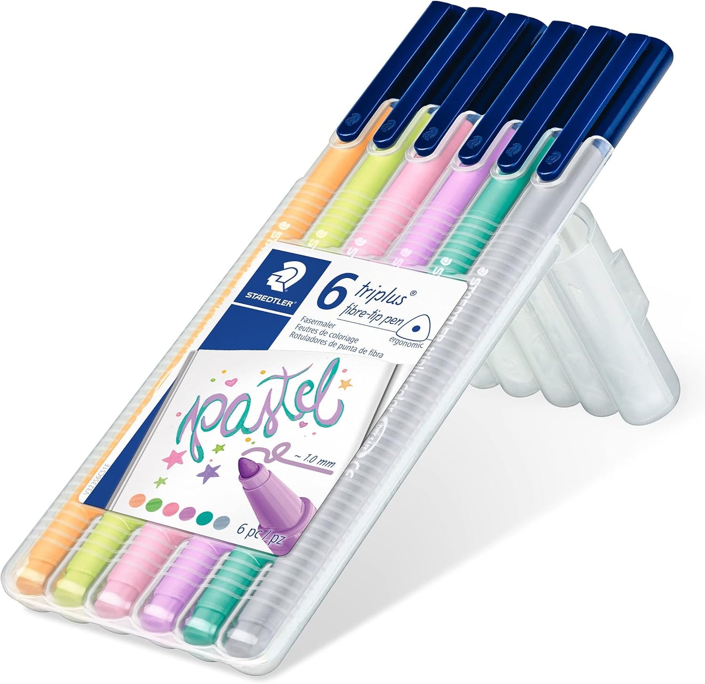 STAEDTLER 323 Triplus Colour Fibre-Tip Pens, 1.0 mm, Assorted Colours, Pack of 10