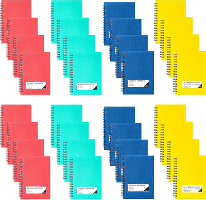 FLYING EAGLE 3 PCS Small Spiral Notebooks 4x6, A6 Cute Mini Journal Plastic Hardcover 8mm Ruled Notebook, Yellow 234 Sheets/468 Pages, 3 Pack Small Ruled Notebooks for School Work