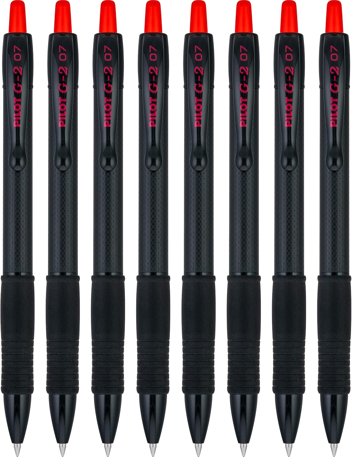 Pilot, G2 Edge Premium Gel Roller Pens, Fine Point 0.7 mm, Black, Pack of 8