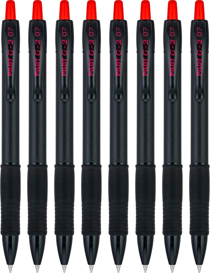 Pilot, G2 Edge Premium Gel Roller Pens, Fine Point 0.7 mm, Black, Pack of 8
