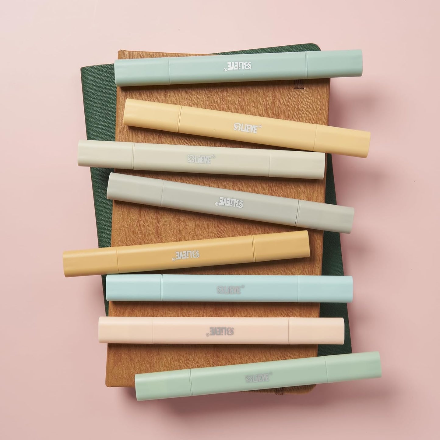 BLIEVE Aesthetic Cute Highlighters No Bleed Through, Dual Tip 8 Pack, Pastel Colors For Bible & Journaling