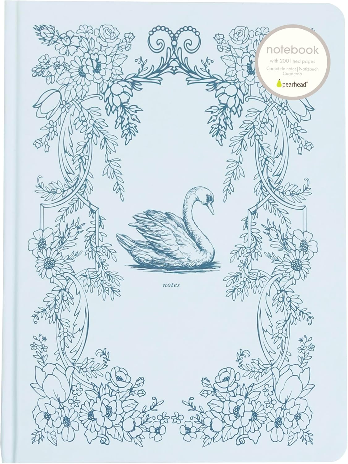 Pearhead Blue Matchbook Hardcover Journal, 6x8 College-Ruled Lined Notebook, 200 Pages, Trendy Writing Journal for Work, School & Everyday Notes