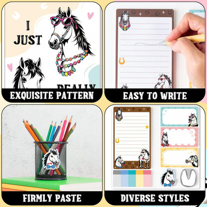 B1ykin Cute Sticky Notes Set - Stay Alive Skeleton Shaped Self-Stick Notes Pad, 550 Sheets Writing Memo Pages Sticky Notepad for Teacher Appreciation Gifts, School Office Supplies (Funny Skeleton) - Colors B