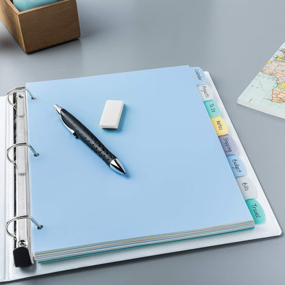 Avery® Durable Write-On Plastic Dividers with Erasable Tabs,11" x 8 1/2", Multicolor, 8 Tabs