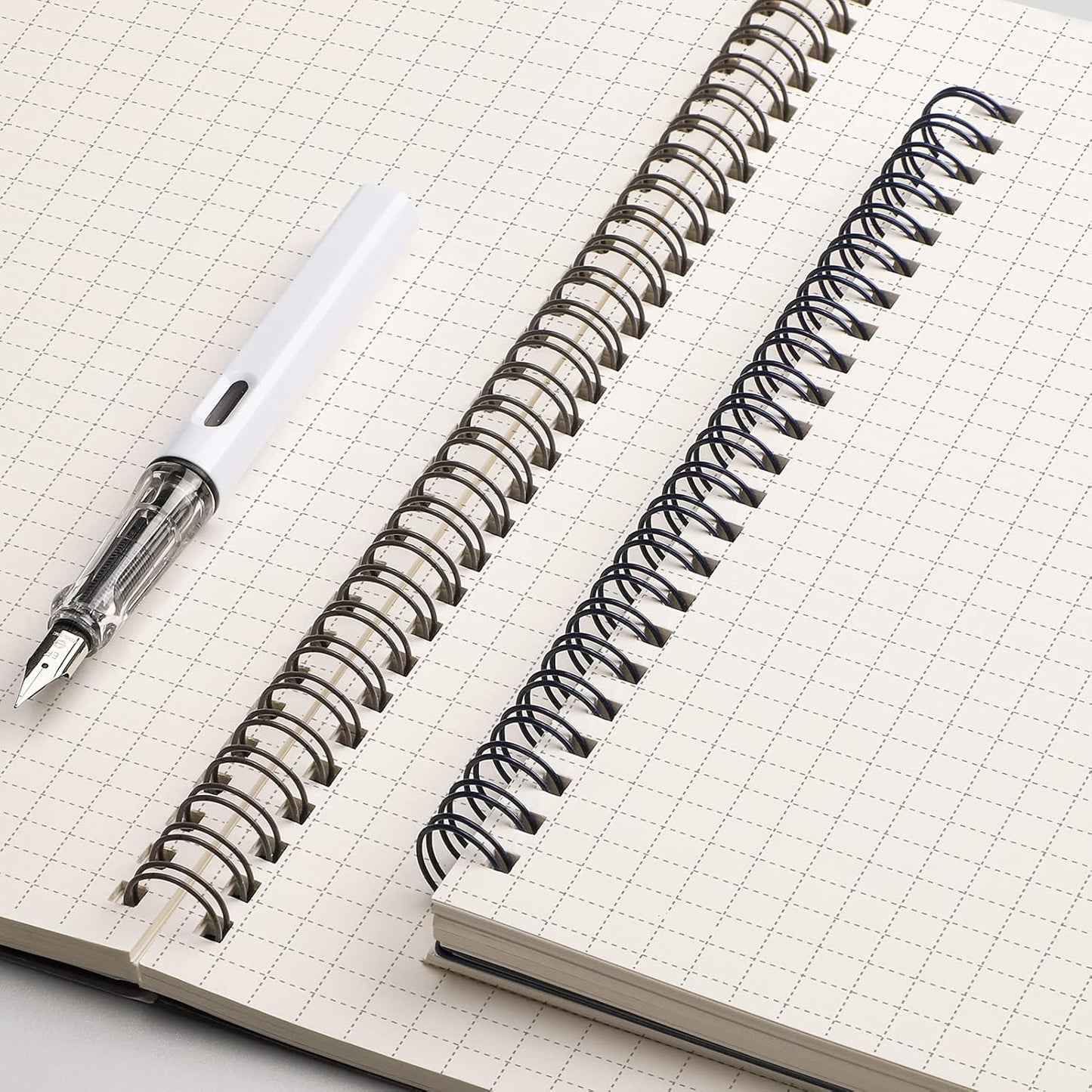EMSHOI Dotted Journal Spiral Notebook 5.7" x 8.22" - 4 Pack 640 Pages 100gsm Thick Paper, A5 Dot Grid Notebook, Plastic Hardcover Dotted Notebook for Journaling Writing