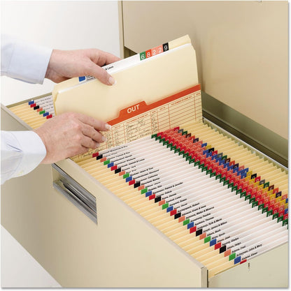 Smead File Folder, 1/3-Cut Tab, Assorted Positions, Letter Size, Manila, 24 per Pack (11928)
