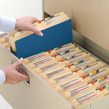 Smead File Pocket, Straight-Cut Tab, 5-1/4" Expansion, Letter Size, Green, 10 per Box (73236)