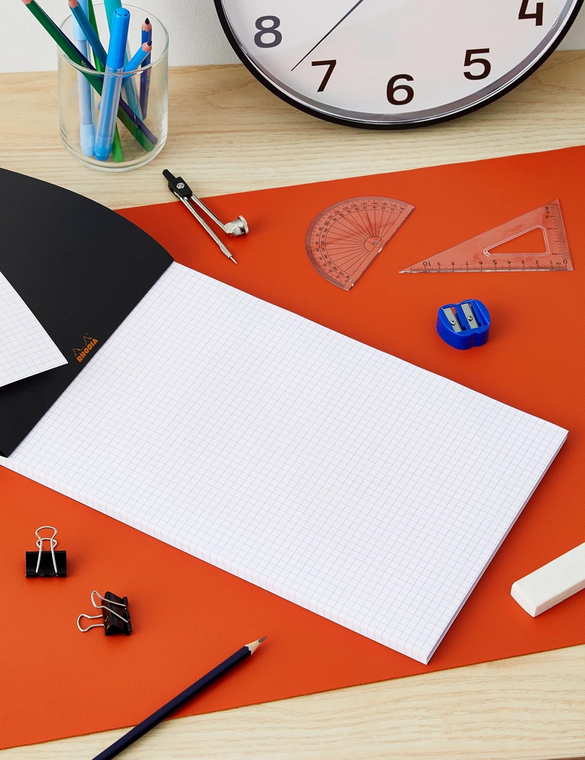 Rhodia Notepad, No18 A4, Lined - White, 8 1/4"" x 11 3/4""" (18601C)