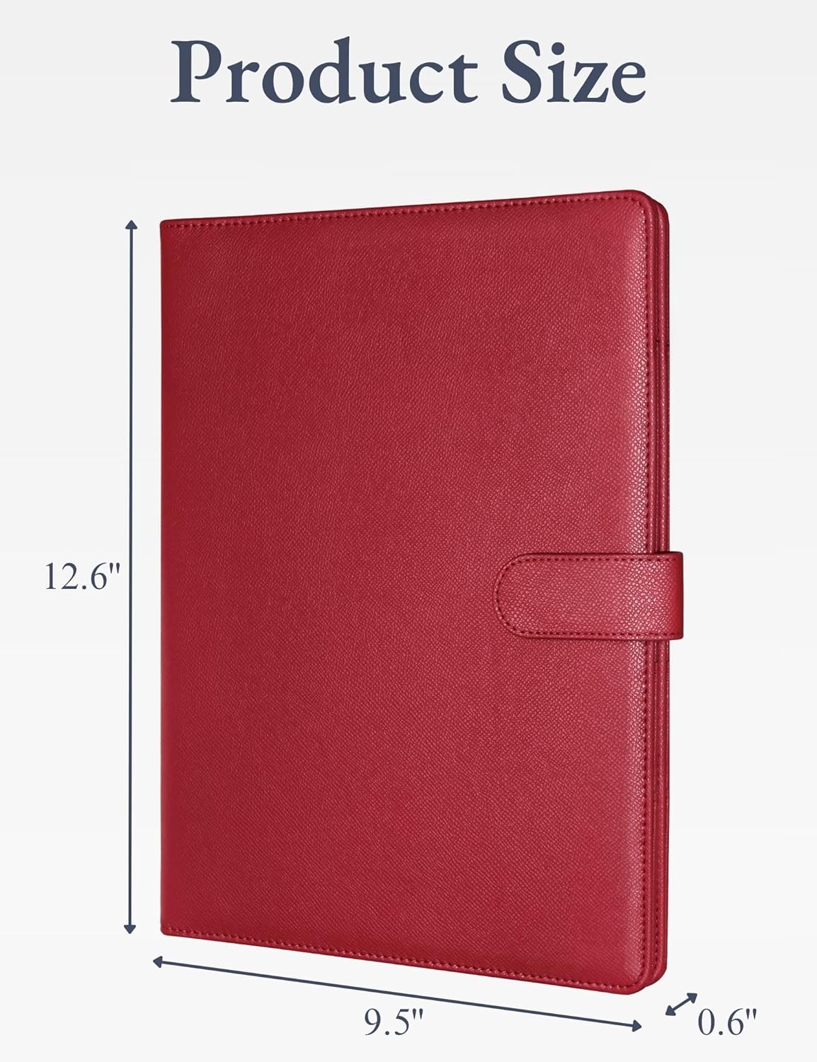 Mymazn Padfolio Portfolio Folder, Faux Leather Interview Resume Folder with Document Organizer & Business Card Holder, Letter-Sized Notepad Legal Pad Holder for Men Women (Sage Green)