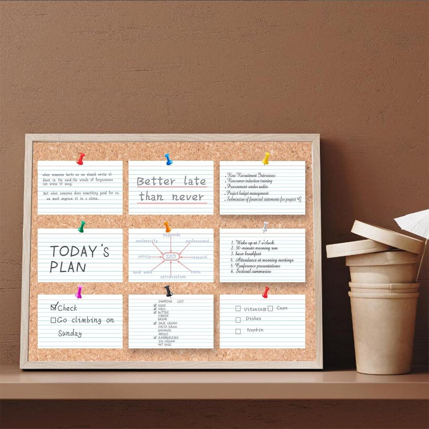 White Index Cards 5x7 Ruled, 50 Pcs File Note Cards, Lined Index Cards, Study Cards, Flashcards for Studying, Notecards for Studying, Note Taking and To Do List