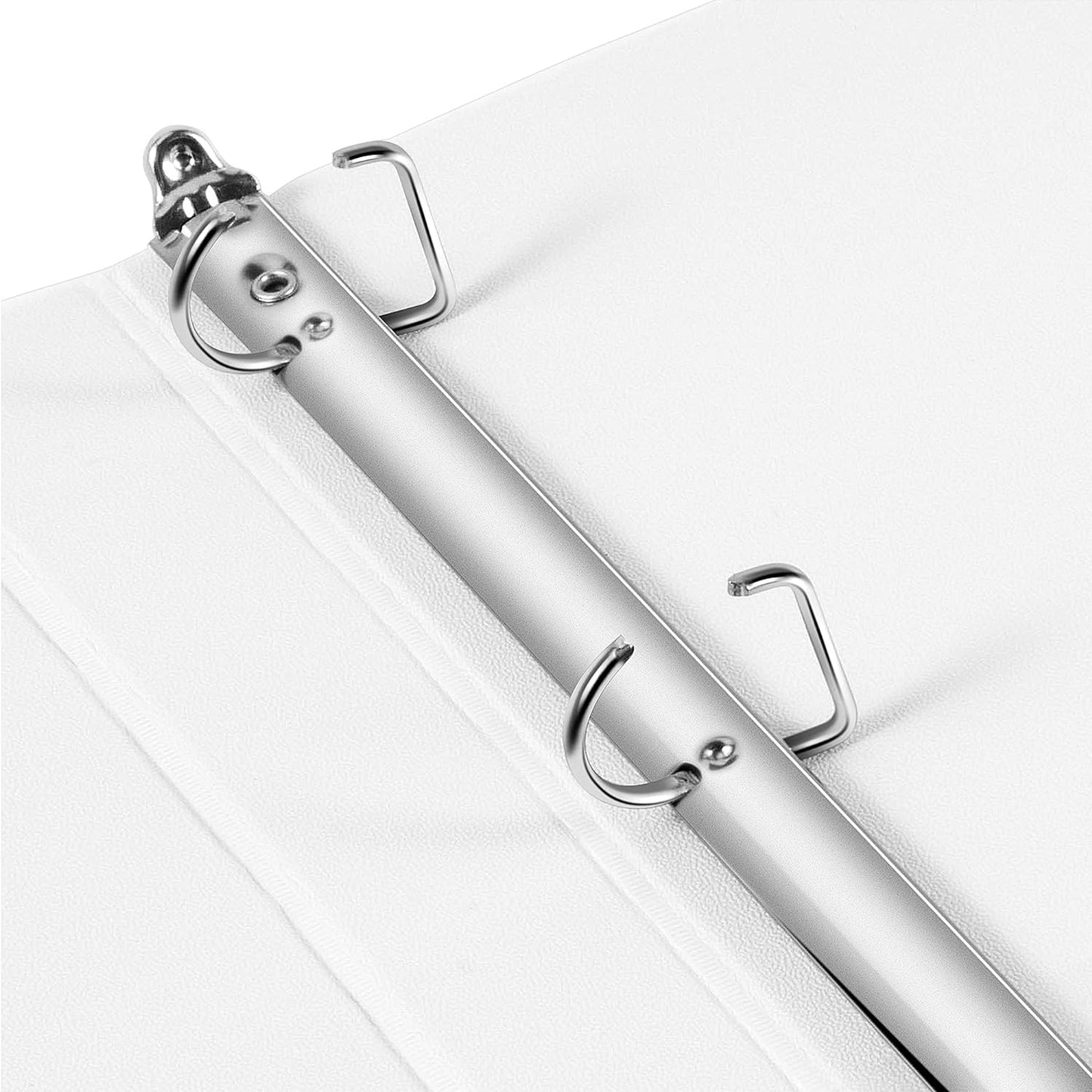Amazon Basics 3 Ring Binders, 3 Inch D-Ring Organizer for School, Home Office, Paper Storage, White, 2 Pack