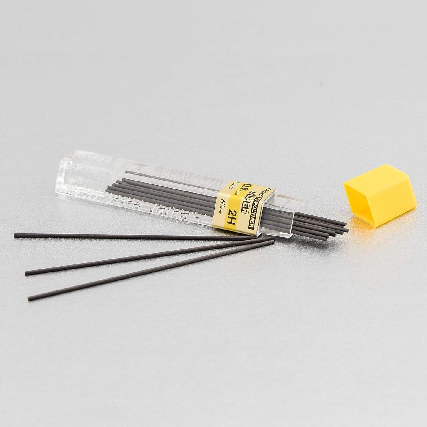 Pentel Super Hi-Polymer Lead Refill, (0.9mm) Thick, 2B, 180 Pieces of Lead, 12 Tubes of Lead (50-9-2B)