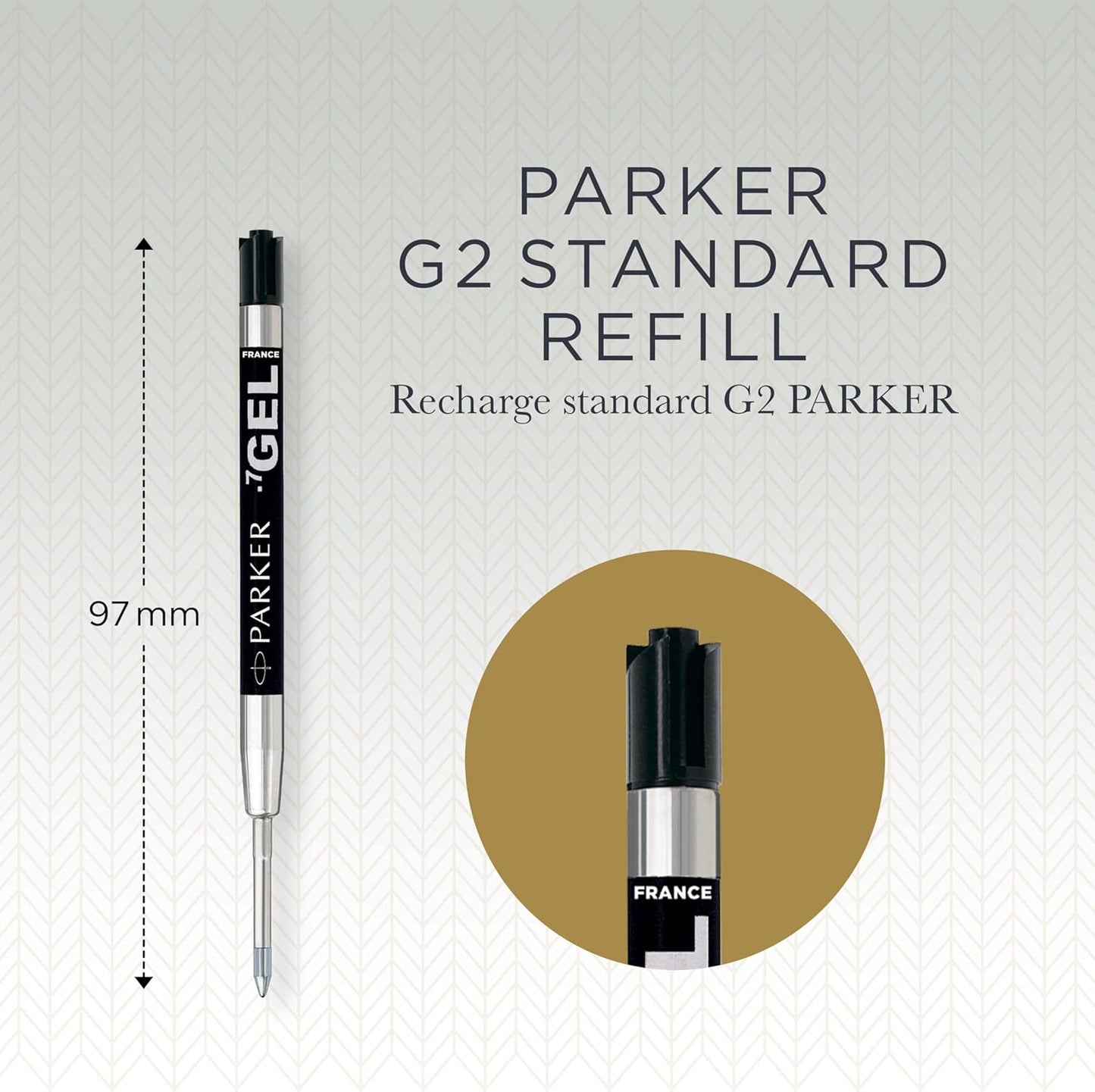 PARKER QUINKflow Ballpoint Pen Ink Refill, Fine Tip, Blue