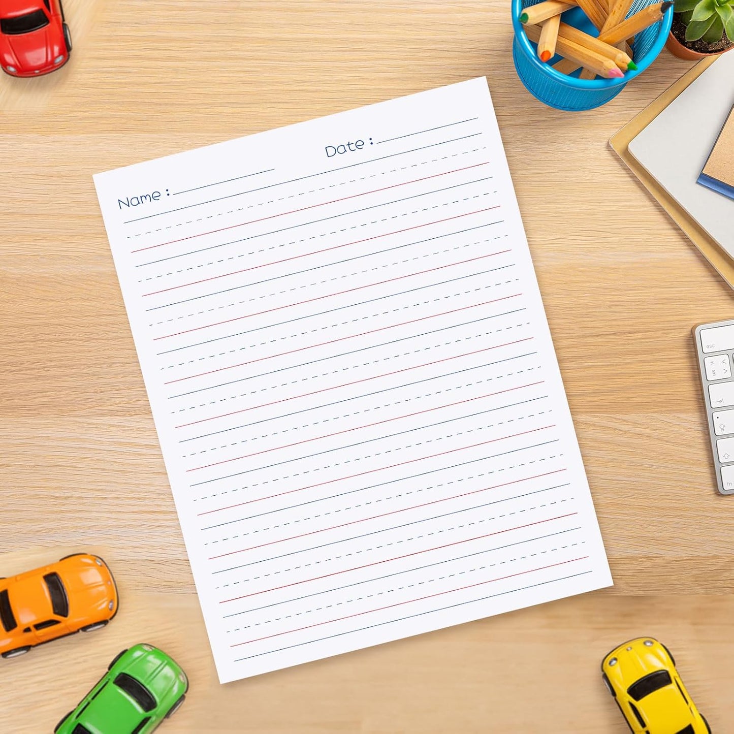 zmybcpack 2 Pack Write Beginner Paper for Kids, 8.5"x11" Story Writing Paper for Kids to Write Story, Primary Composition Notepad(100 Sheets Each, Double-Sided Printing)