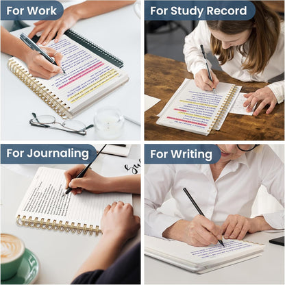 Lined Spiral Notebook Journal for Work, 300 Pages Thick B5 (7.1"x10") College Ruled Journal for Women & Writing, Hardcover Notebook for Note Taking, Perfect for Office Home School Supplies, Purple
