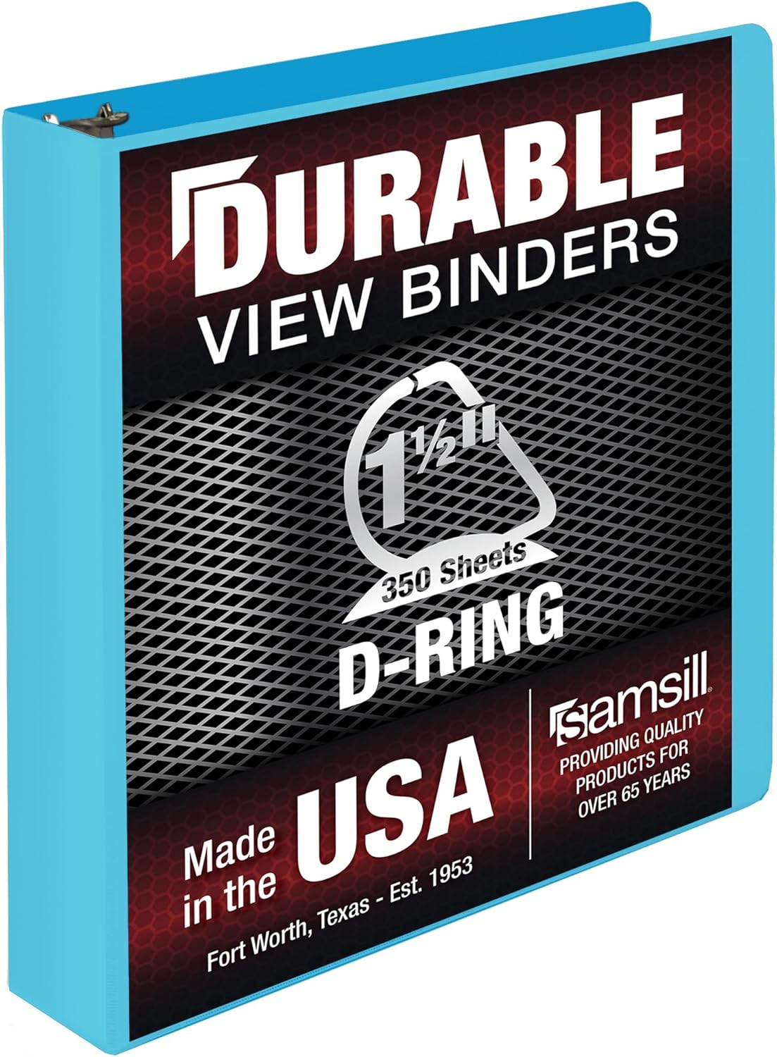 Samsill Durable 4 inch 3 Ring Binder, D Ring Binder, 100% Recycled Chipboard, Black, 2 Pack