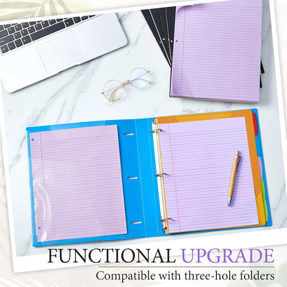 MotiMind 10 Pack 8.5" x 11" Top Spiral Notebook with 3 Hole Punched Morandi Colors Legal Pads College Ruled Notepad 50 Sheets Hard Cardboard Paper Wirebound Notepad for Office School Business