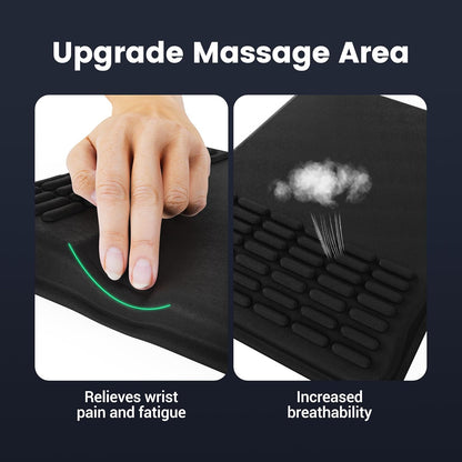 MEKASS Ergonomic Mouse Pad with Wrist Rest, Mouse Pad with Wrist Support for Pain Relief, Memory Foam Mousepad with Massage Design, Non-Slip PU Base for Office, Home, Desk (Classic Black)