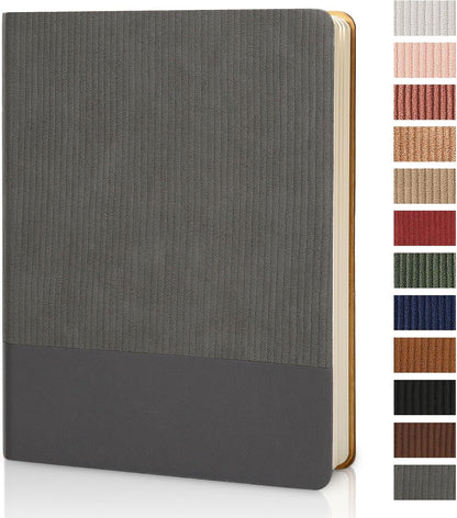 Lined Journal Notebook for Work College Ruled Note Book 5.79"x8.27"A5 PU Leather Daily Journaling 216 Pages for Women Men Writing Home School Supplies Business (Dark Green)