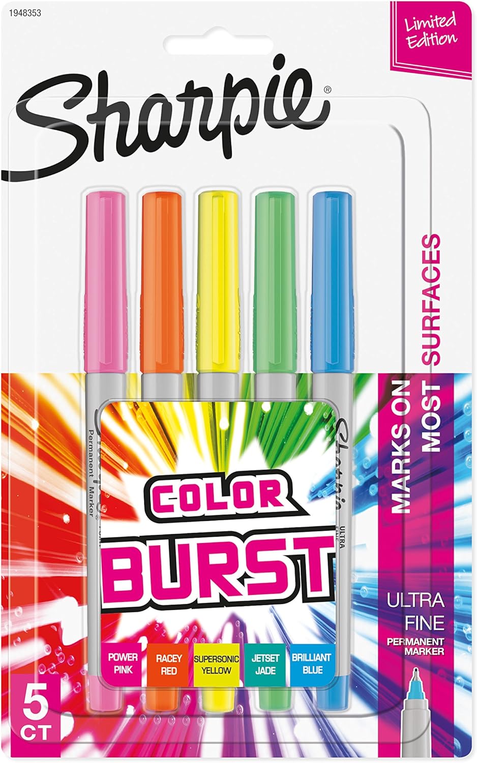 Sharpie 37600PP Permanent Markers, Ultra Fine Point, Classic Colors, 8 Count