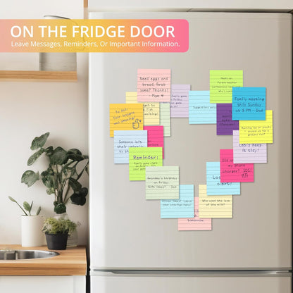Sticky Notes, 36 Pads, 3x3 Inches Self-Stick Note Pads, Perfect for Office, Study, and Daily Life Organization - Bright