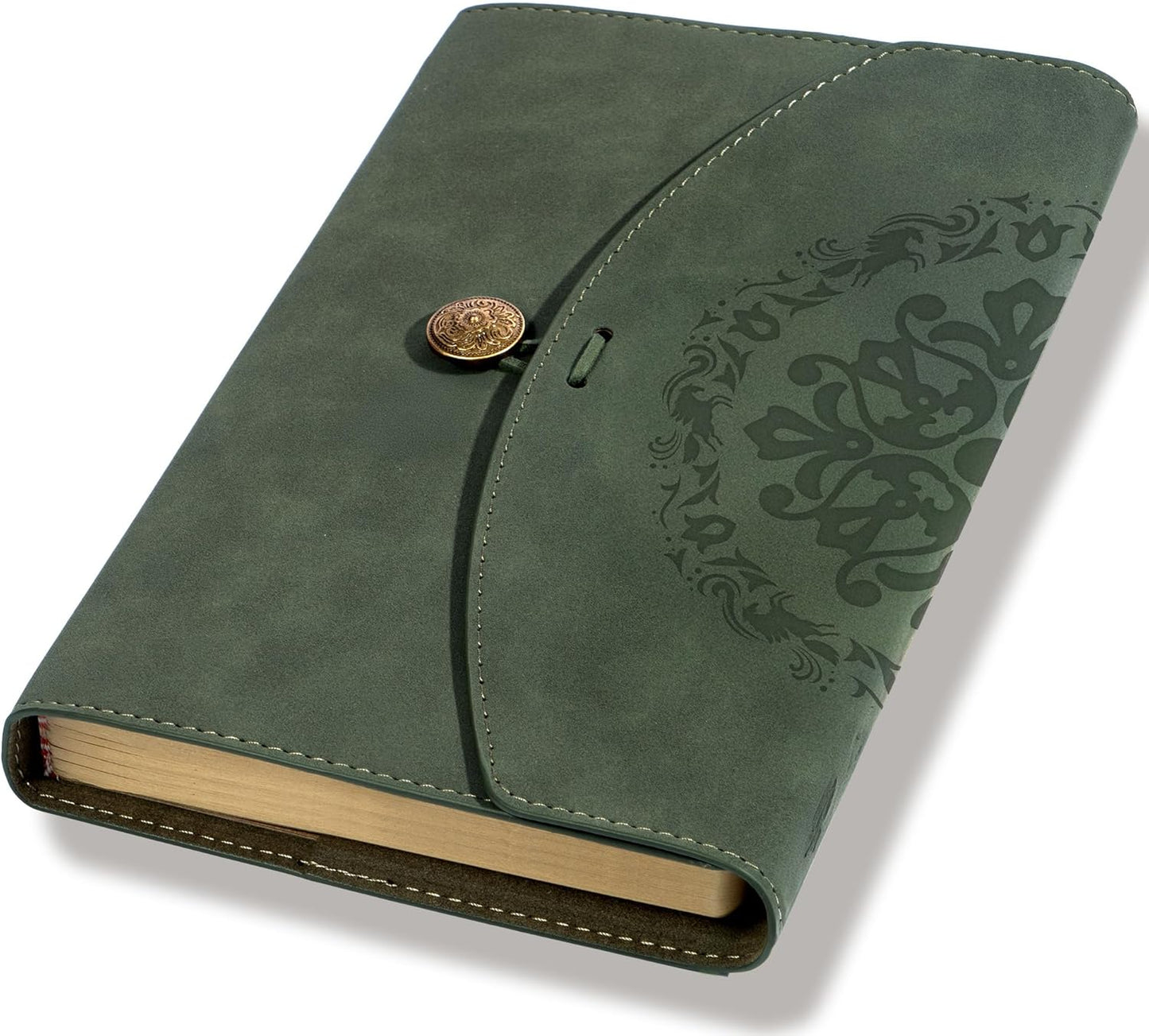MINICAGIE Journal Notebook for Men Women Gifts Hardcover Leather Mens Journals for Writing 288 Pages 100 Gsm Paper Thick Journaling Notebooks for Work Diary, 5.7x8.3 In, Blue