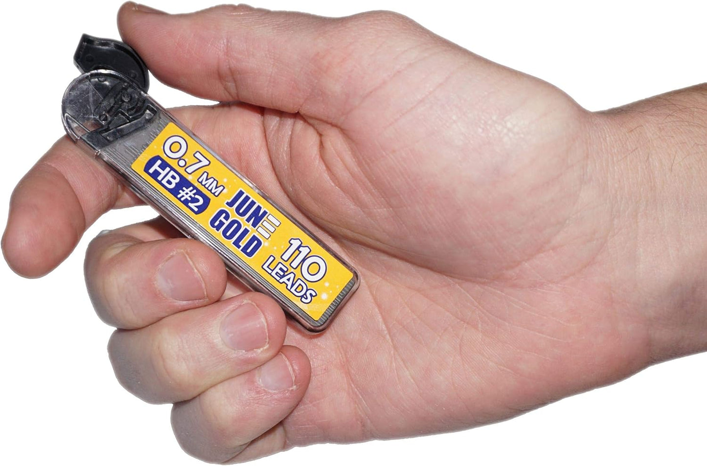 June Gold 960 Pieces, 0.9 mm HB #2 Lead Refills, 12 Dispensers, 80 Pieces Per Dispenser, Bold Thickness, Break Resistant Lead/Graphite