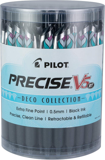 PILOT Precise V5 RT Extra-Fine Premium Retractable Rolling Ball Pens, 0.5mm, Assorted Colors, 8 Count (11890)