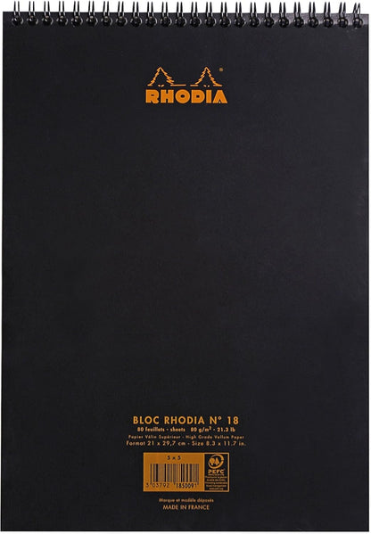 Rhodia Wirebound Pad 8.25x11.75, Lined, Orange