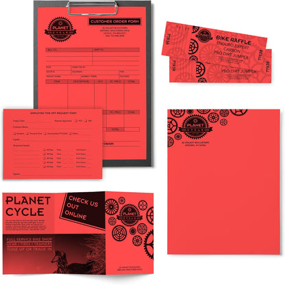 Neenah Astrobrights® Bright Color Paper, Letter Size Paper, 24 Lb, FSC Certified, Rocket Red, Ream Of 500 Sheets