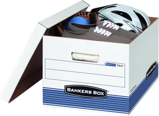 Bankers Box 20-Pack Medium Duty File Storage Boxes with Lids, FastFold Assembly, Letter/Legal, STOR, (0076315)
