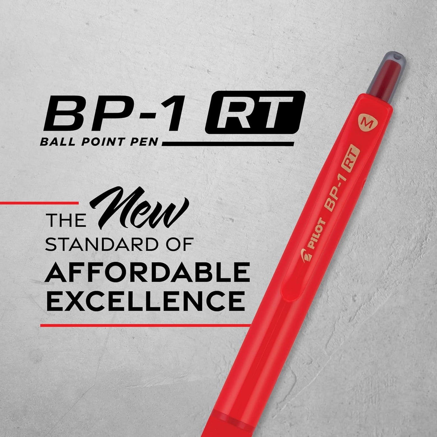 Pilot BP-1RT Advanced Ink, Retractable Ballpoint Blue Ink Pens, Medium Point, Dozen Box, 1mm