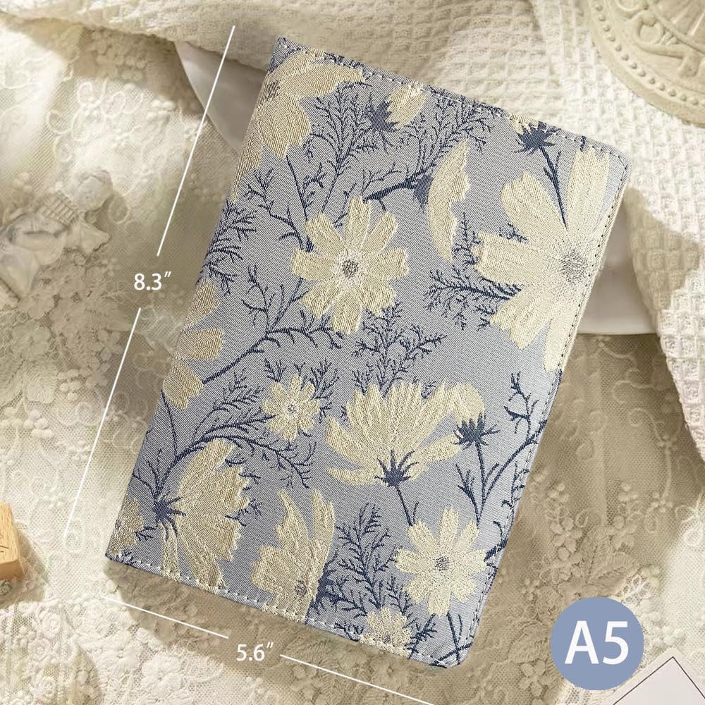 ipoul Flower Notebook, A5, 6x8, Hardcover, Lay Flat, Lined Paper, Journal for Women, Writing Notebook, Pretty, Hibiscus, Pink, Birthday Gifts for Women, Wedding Shower Gifts, Mothers Day Gift