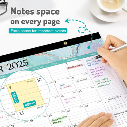 Forvencer Desk Calendar 2026-2027, 21 Months Calendar Runs from April 2026 to December 2027, 17" x 12" Large 2026 Wall Calendar Monthly Planner with Plastic Cover for Home School Office