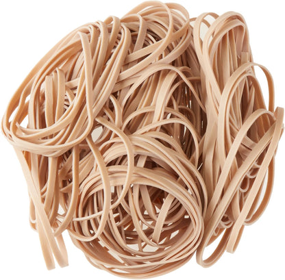 Amazon Basics Assorted Size and Color Rubber Bands, Strong Elastic Stretch Office Supplies, 0.5 lb. Variety Assortment