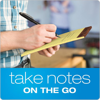 TOPS The Legal Pad Writing Pads, 5" x 8", Jr. Legal Rule, Canary Paper, 50 Sheets, 3 Pack (75013)