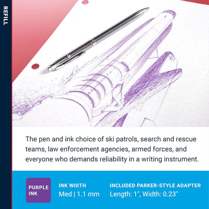 Fisher Space Pen Fine Point Pressurized Cartridge Refill, Red Ink, 2 Pack