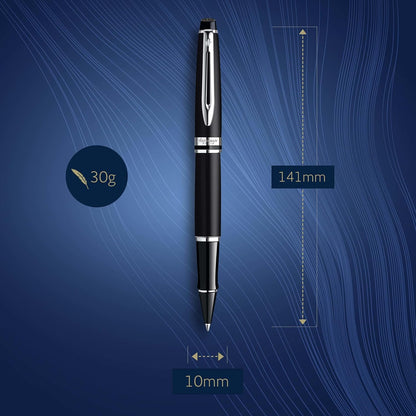 Waterman Expert Rollerball Pen, Gloss Black with 23k Gold Trim, Fine Point, Black Ink, Luxury Pen in Gift Box, Great Gift for Coworker